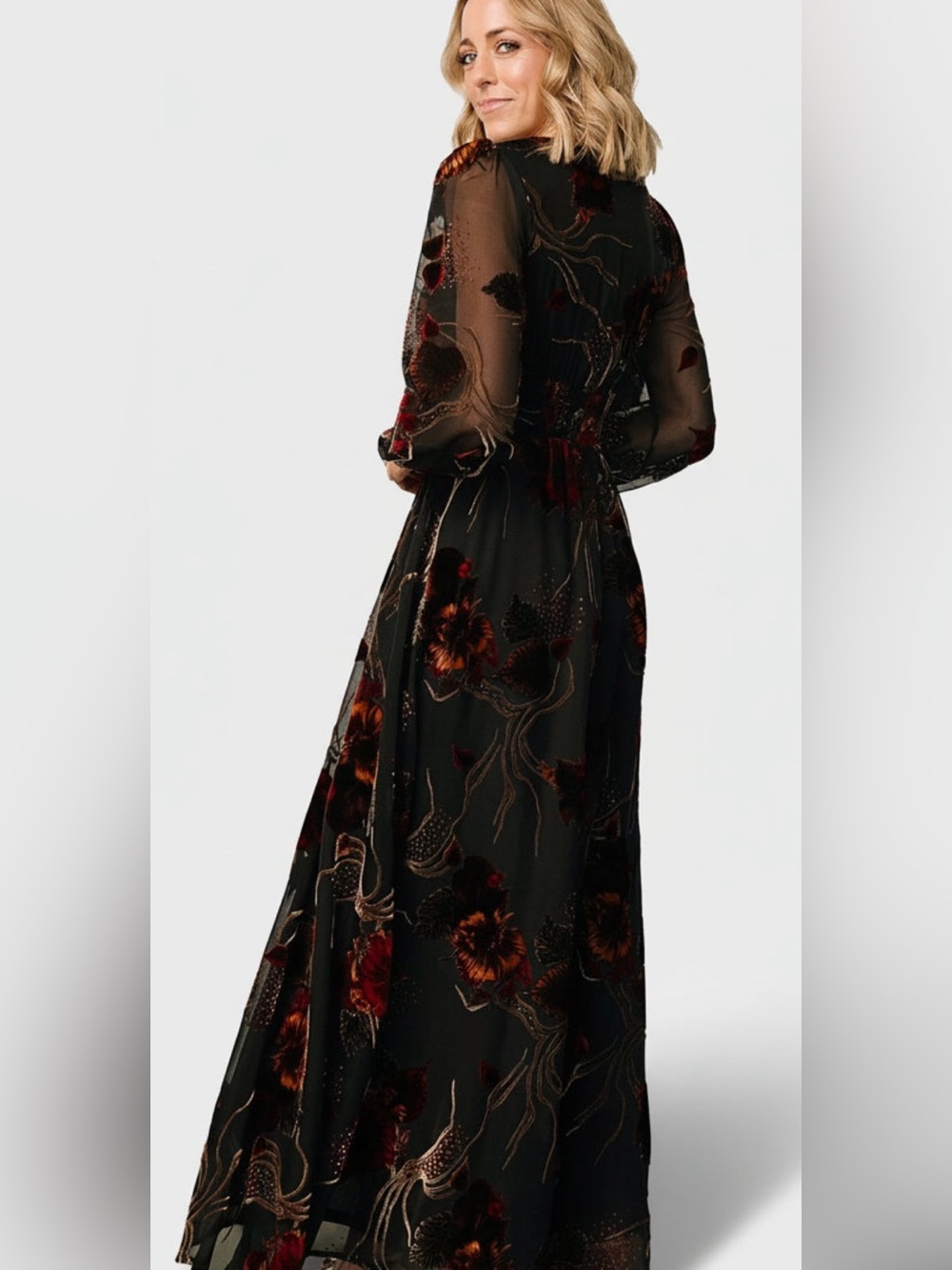 Baltic Born Mikla Maxi Dress Black Multi NWT L - Picture 2 of 4